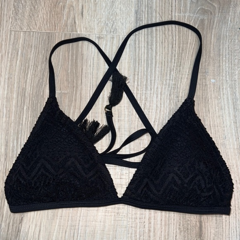 Lacy black bikini‎ triangle top
